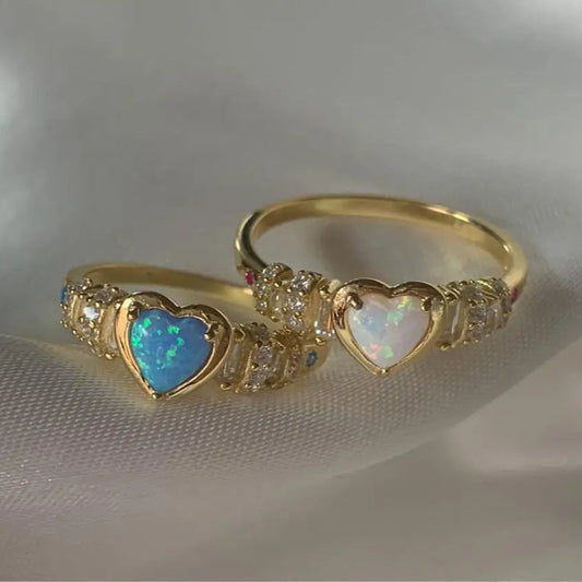 Opal Hearts Ring